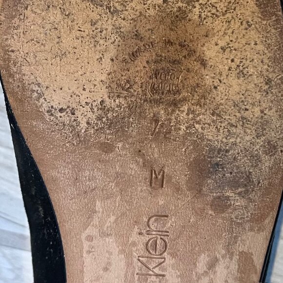 Vintage Calvin Klein Black Suede Flats 7.5 - Picture 5 of 5